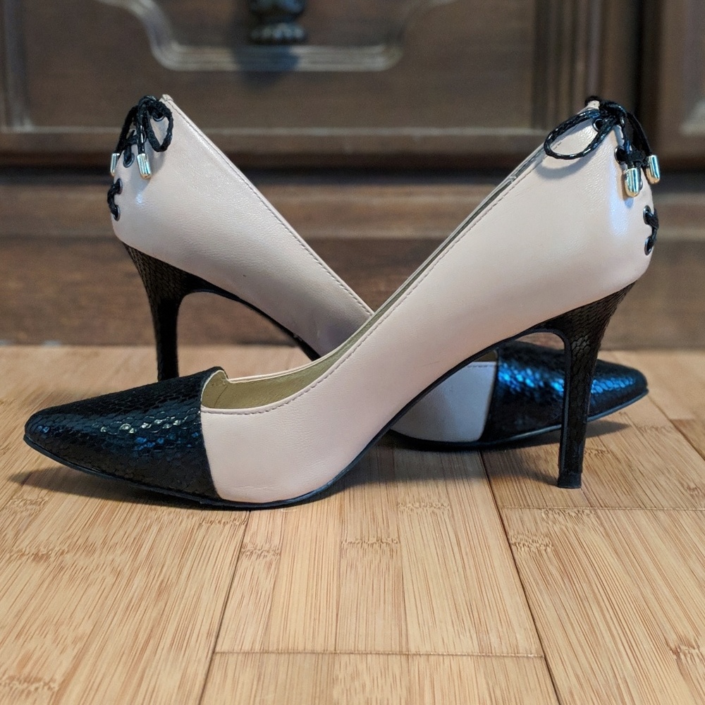 Levity Black/Tan Leather Heels